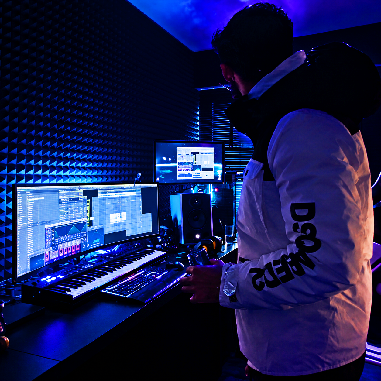 Re-Load working in his studio